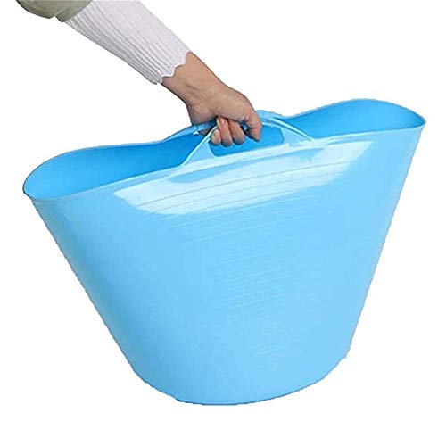 Barrera de baño para perros, plástico suave, bañera para perros portátil, aseo para mascotas, lavabo para baño, bañera para gatos, bañera de hidromasaje, caja de almacenamiento de juguetes,Azul,L