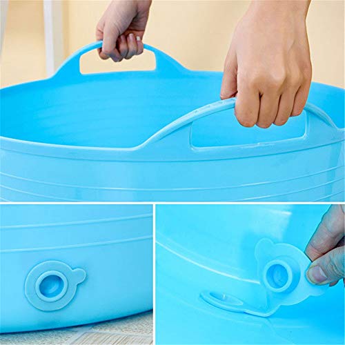 Barrera de baño para perros, plástico suave, bañera para perros portátil, aseo para mascotas, lavabo para baño, bañera para gatos, bañera de hidromasaje, caja de almacenamiento de juguetes,Azul,L