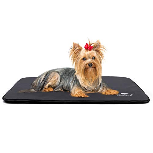 BedDog® Estera Cora, Almohada para Perros, cojin Cama para Perros Rectangular, Alfombra para Mascotas, sofá, Antracita, tamaño S (50x30cm)