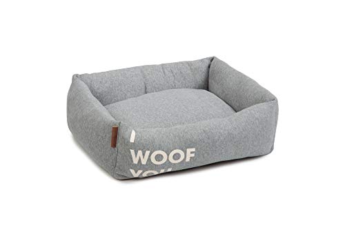 Beeztees K&Bz Bz Rest Bed Woof You Grey 55X50X20, Gris