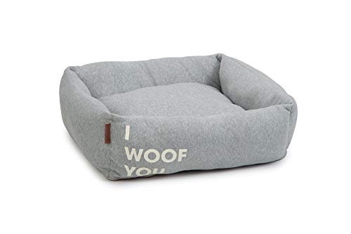 Beeztees K&Bz Bz Rest Bed Woof You Grey 65X60X20 550 g