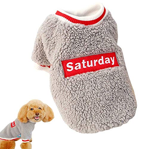 Beirui - Abrigo de Forro Polar Suave para Perros pequeños, para Cachorros, Gatos, Ropa de Chihuahua cálida para Invierno, para Perros pequeños, 3 Colores, 5 tamaños