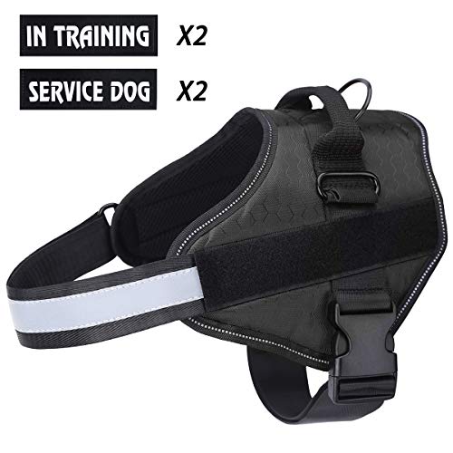 Belababy Arnés de Perro Transpirable sin tracción Ajustable, Ayuda para Caminar para el Entrenamiento de Caminata, Control fácil al Aire Libre para Perros pequeños y medianos, arnés de Perro Negro