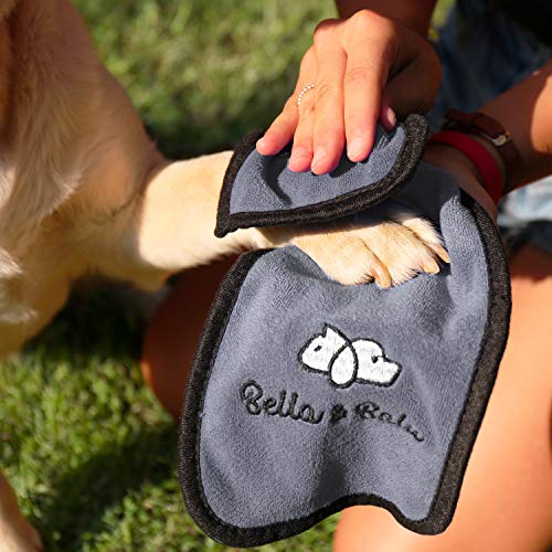 Bella & Balu Albornoz para perro L de Microfibra Absorbente – Toalla para perros para secado tras el baño o de paseo bajo la lluvia