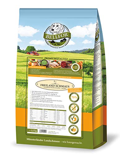 bellfor. freiland de ojos Gallina. 100% Natural Sin cereales Perros trockenfutter 2,5 kg