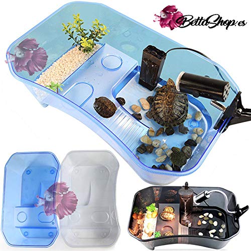 BETTASHOP TORTUGUERA Vivarium Plus Tortuguera para Tortugas de Agua Tortuguera Grande Tortuguera para Tortugas de Agua Grandes