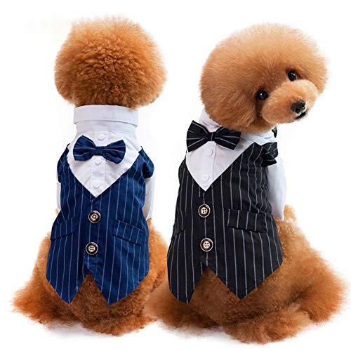 BGDRR Camisa de Perro Formales for Trajes de Boda Perros de Perrito Ropa for Mascotas Perro Masculino Mascotas Traje de Smoking for Mascotas Ropa for los pequeños Perros Chihuahua