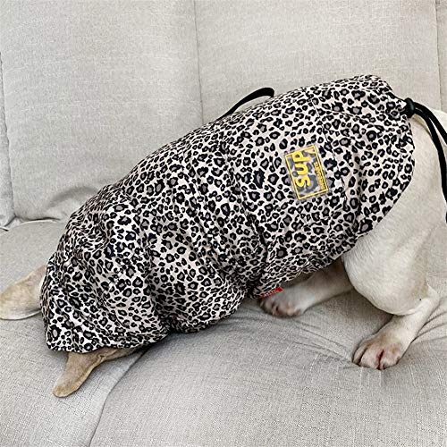 BGDRR Impermeable Ropa for Perros Moda Mascota Perro Impermeable Cachorro Gato Sudadera con Capucha Leopardo Chaqueta pequeña Ropa for Mascotas Suministros for Mascotas Bulldog francés