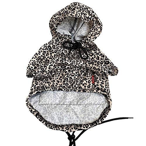 BGDRR Impermeable Ropa for Perros Moda Mascota Perro Impermeable Cachorro Gato Sudadera con Capucha Leopardo Chaqueta pequeña Ropa for Mascotas Suministros for Mascotas Bulldog francés