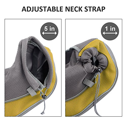 BIGWING Style-Bolso Bandolera para Llevar Perrito Gatito Mascota Portable Todo en Uno, Amarillo Grande