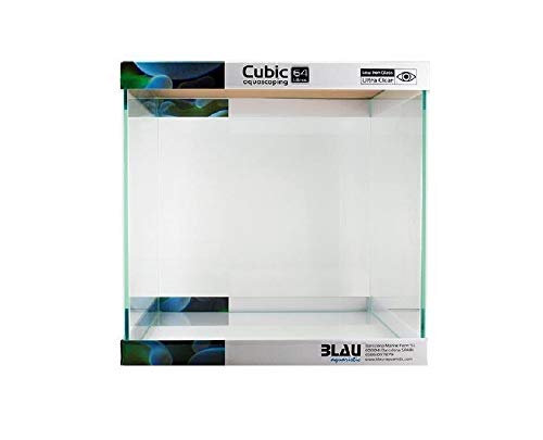 Blau Cubic Aquascaping 64 Liter Cube Weißglas 40x40x40 cm