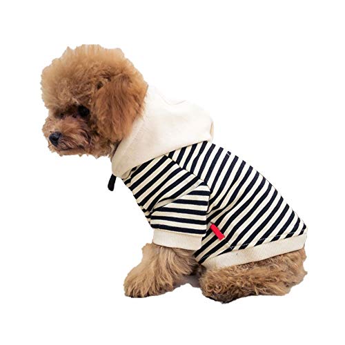 BMY Ropa Familiar Sudaderas con Capucha de Rayas para Perros,Trajes a Juego para Perros y Madres/Camisas para propietarios y Mascotas para el hogar,para Perros pequeños y medianos