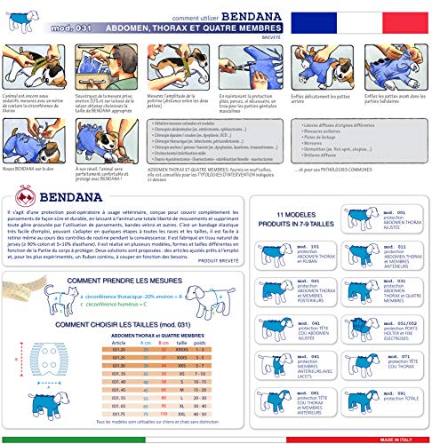 Body para Perros y Gatos, Protege Las heridas y apósitos, Garantiza higiene y Limpieza, dejando Libertad de Movimiento. Modelo 031 – Abdomen, Pecho Contorneado y Todas Las extremidades