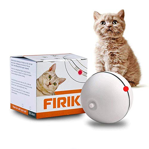 Bola de Carga USB automática para Juguetes para Gatos con luz interactiva interactiva y entretenida para Juguetes con Pluma Desmontable para Gatitos - batería Recargable