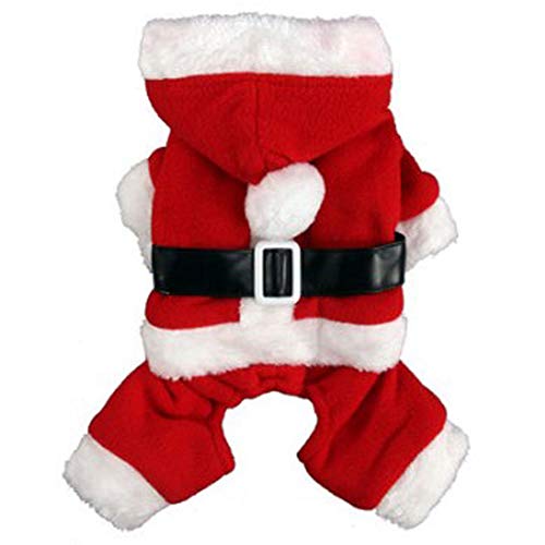 Bongles Ropa De Abrigo Perro De Santa Navidad del Traje De Perrito con Capucha del Invierno para Perro Ropa para Mascotas (m)