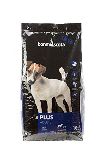 Bonmascota Premium trockenfutter Plus adults 10 kg – weizenfreies Perros Forro, con alto Porcentaje Carne