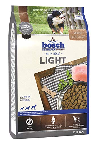 bosch HPC Light | Comida seca para perros sobrepesados de todas las razas | 2,5 kg