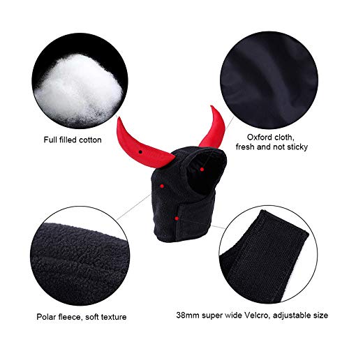 Boylee - Gorro para mascotas con diseño de cuernos de toro de diablo