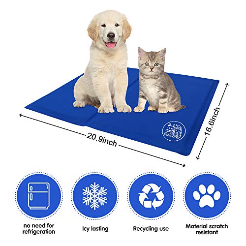 Bravpet Alfombra Refrescante , Relleno Autorefrigerante para mascotas, Comodidad para Perros y Gatos (XL)