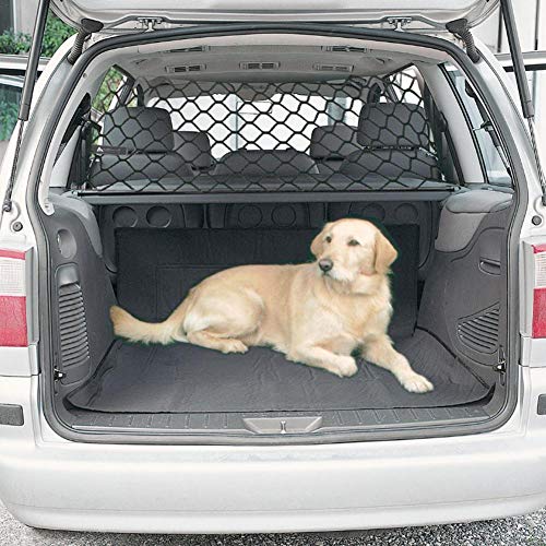 Brownrolly - Organizador de red para asiento trasero de coche, red de seguridad para vehículos, barrera de seguridad para perros, protección de aislamiento de seguridad para SUV/coche/camión/furgoneta