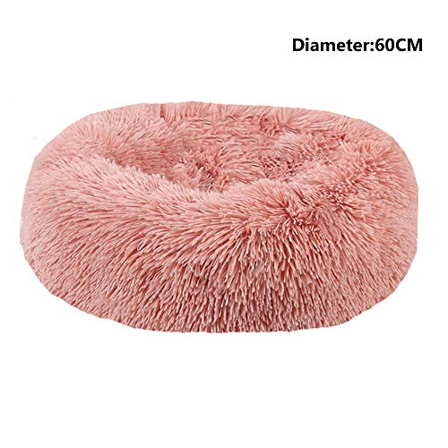 BVAGSS Cama de Felpa Deluxe Plush Redonda de Pelo Nido de Donut para Mascotas Deluxe para Gatos y Perros XH034