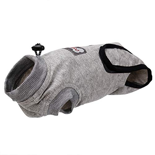 BVAGSS Traje de Recuperación Anti-mordida E Algodón Alternativo Camisa para Gatos y Perros, heridas y Enfermedades de la Piel en Interiores XH008 (XS, Grey)