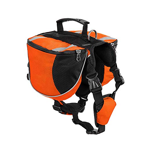 BZZBZZ Mascotas de Mochilas, Bolsas para Perros, Bolsas de Trabajo, Seguridad al Aire Libre, con Tiras Reflectantes, Mochila para Excursionismo de Viaje para Mascotas