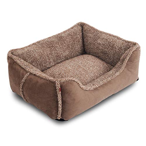 Cama de Perro Perrera Than Bear Perros medianos Invierno Cálido Lana dorada grande Colchón Nido de la casa de perro Nido removible y lavable Cuatro estaciones ( Size : Xl:98*73*24cm )