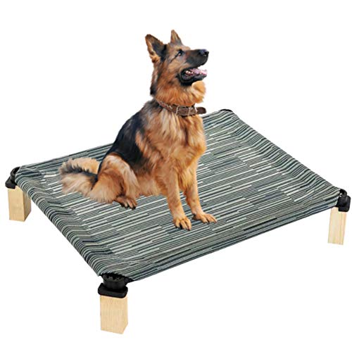 Cama Elevada para Cuna para Perros, Cama para Perros Al Aire Libre Perros Grandes, Cama Portátil para Mascotas con Cama Elevada para Enfriar para Acampar En El Césped De La Playa, Hamaca,Azul,S