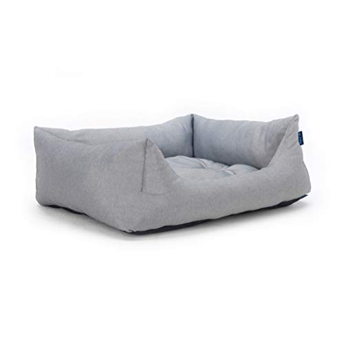 Cama para perro XS ecológica, lavable a máquina, material reciclado, color gris (50 cm x 40 cm x 18 cm)