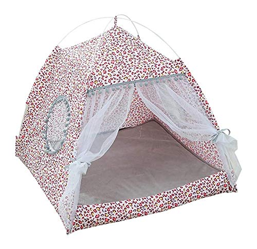 Camas para Perros pequeños Gato Perro De La Jerarquía Tienda Pequeña Cama del Perro Universal De Cuatro Estaciones Nido Gato Extraíble Carpa Nest House GCSQF (Color : Red, Size : XL)