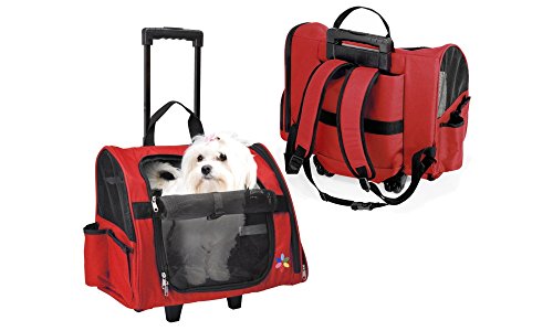 Camon – Transportín Max con ruedas, color rojo – modelo CA603/B1, de 43 x 26 x 36 cm.