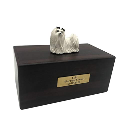 Canino Todas Las variedades Pet Memorial Box para Cenizas, Mostrar entierro en casa u Oficina Hecho a Mano ataúd, Urna de Cenizas esparcidas (Color : West Highland White Terrier)