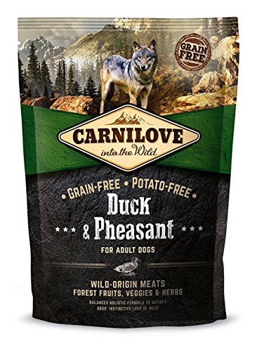 Carnilove 508877 Adulto Faisán, Pato 1,5 kg - Comida Seca para Perros (Adulto, Faisán, Pato, 1,5 kg, Vitamina A, Vitamina B12, Vitamina B3, Vitamina C)