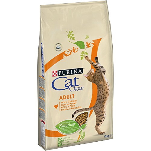 CAT CHOW - Croquetas con naturiumtm ricas en pollo para gato adulto, 10 kg