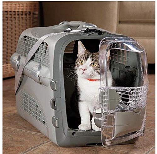 Catit Transportín Pet Cargo Cabrio, 51 x 33 x 35, Color Gris y Plata