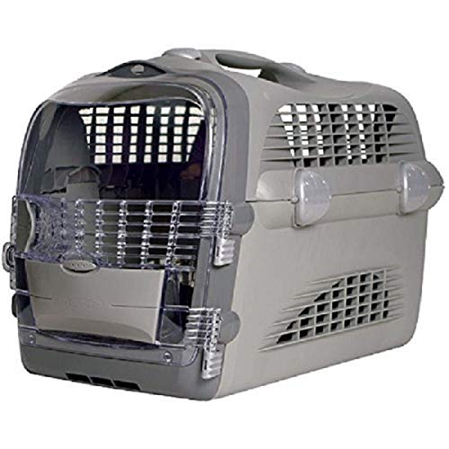 Catit Transportín Pet Cargo Cabrio, 51 x 33 x 35, Color Gris y Plata