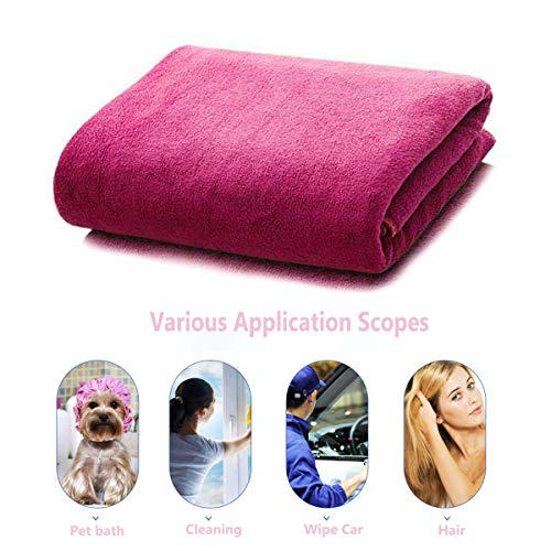 CattleyaHQ 160 * 60cm Toalla para perro de 1 pieza, Toallas de secado rápido de microfibra suave y absorbente, Toallas grandes de secado para perros, gatos y mascotas