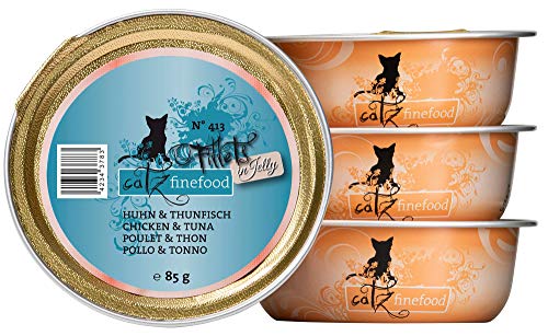 Catz finefood fillets Número 413 – Gallina & Atún en Jelly, 12 Unidades (12 x 85 g)