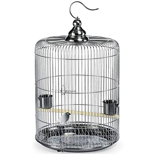 CCFCF Jaula De Loros Portátil para Jaulas De Pájaros, Loro De Techo De Jaula De Pájaros De Metal para Interiores/Exteriores/Canario (52 * 34 * 29 Cm)