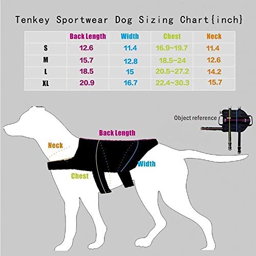 Chaleco táctico para mascotas, Molle con desmontables Las bolsas 3 piezas, con etiquetas engomadas mágicas, Formación caza al aire libre del arnés, conveniente para el medio perros grandes,A,XL