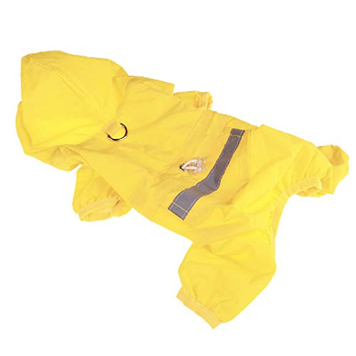 Chubasquero Perros,Moda Para Perros, Tiras Reflectantes, Mono Con Capucha, Impermeable Amarillo, Impermeable, Impermeable, Perro, Capa A Prueba De Viento, Ropa, Chaqueta Duradera Para Perros Pequeño