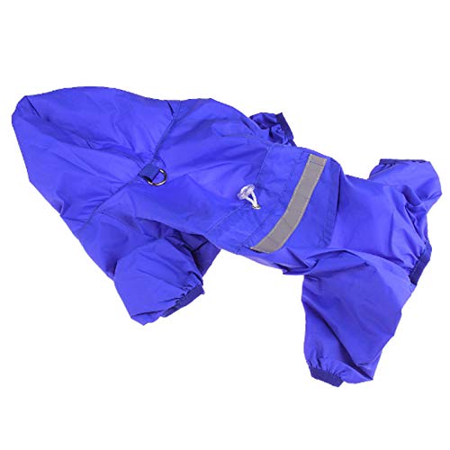 Chubasquero Perros,Moda Para Perros, Tiras Reflectantes, Mono Con Capucha, Impermeable Azul, Impermeable, Impermeable, Perro, Capa A Prueba De Viento, Ropa, Chaqueta Duradera Para Perros Pequeños, M