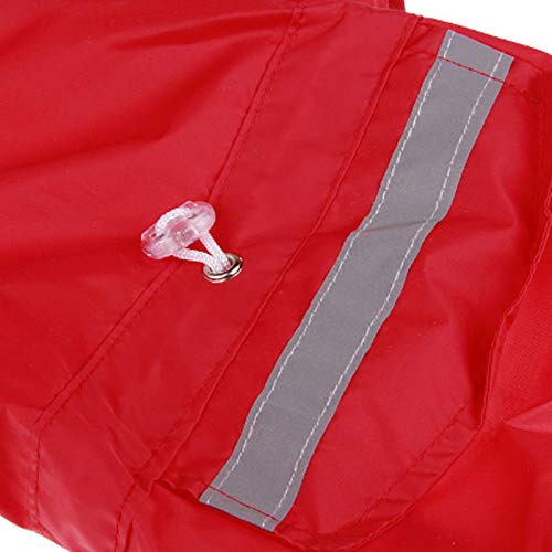 Chubasquero Perros,Moda Para Perros, Tiras Reflectantes, Mono Con Capucha, Impermeable Rojo, Impermeable, Impermeable, Perro, Capa A Prueba De Viento, Chaqueta De Ropa Duradera Para Perros Pequeños,