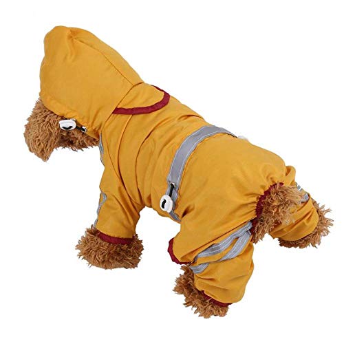 Chubasquero Perros,Moda Perro Mascota Tiras Reflectantes Mono Con Capucha Impermeable Impermeable Impermeable Perro Capa A Prueba De Viento Ropa Chaqueta Durable Para Perros Pequeños Medianos Grande