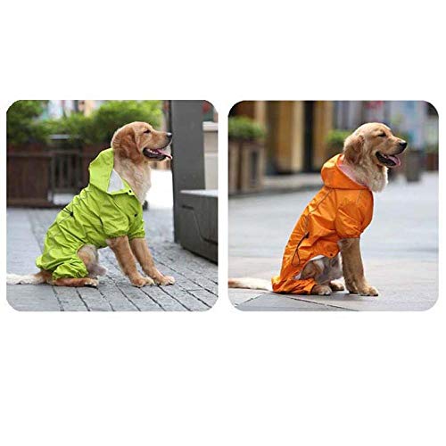 Chubasqueros Para Perros Impermeable Grande Para Perros Ropa De Golden Retriever Con Capucha Disfraces De Abrigo De Lluvia Para Perros Grandes Y Medianos Mono Impermeable Para Labrador-Orange_X