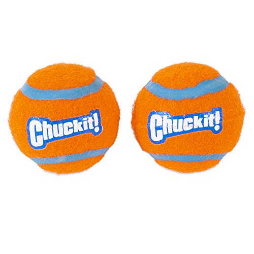 Chuckit Tennis Ball, 2 Pelotas para Perros Compatible con el Lanzador, Naranja, M, 2