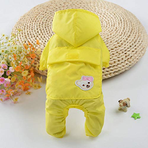 CIDCIJN Ropa para Mascotas,Pet Chubasquero Amarillo Exterior Impermeable con Capucha para Pequeños Perros Grandes Mascotas Mono Mono Impermeable De Cachorro De Perro Chaqueta Ropa,XL