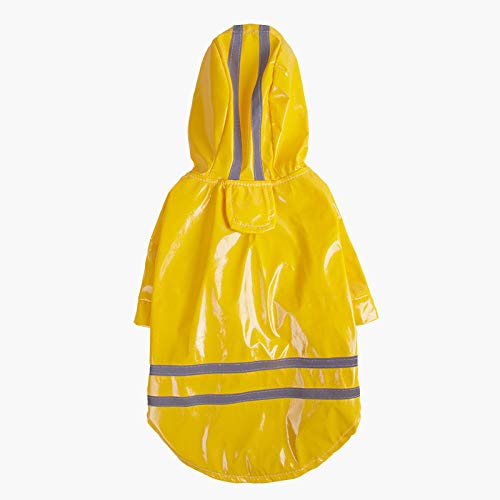 CIDCIJN Ropa para Mascotas,Piscina Cachorro Mascota Chubasquero Amarillo Hoody Chaquetas Impermeables PU Impermeable para Perros Gatos Prendas De Vestir Ropa Ropa para Perros,S