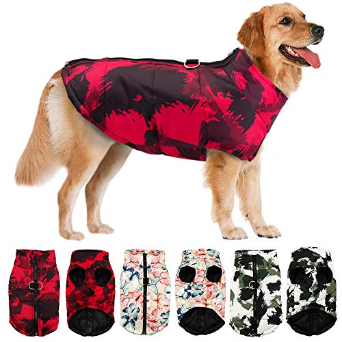 CLIN Chaleco Traje cálido Ropa para Perros de Invierno Bulldog francés Chaqueta Abrigada para Mascotas Abrigo Impermeable Ropa para Perros Chaleco para Perros pequeños medianos Grandes Negro XL